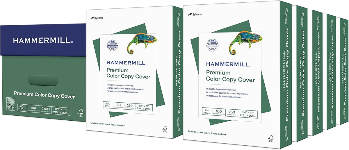 Hammermill Cardstock, Premium Color Copy, 60 lb, 11 x 17-100 Bright, Made in the USA Card Stock, 122556R, White - 1 Pack (250 Sheets)