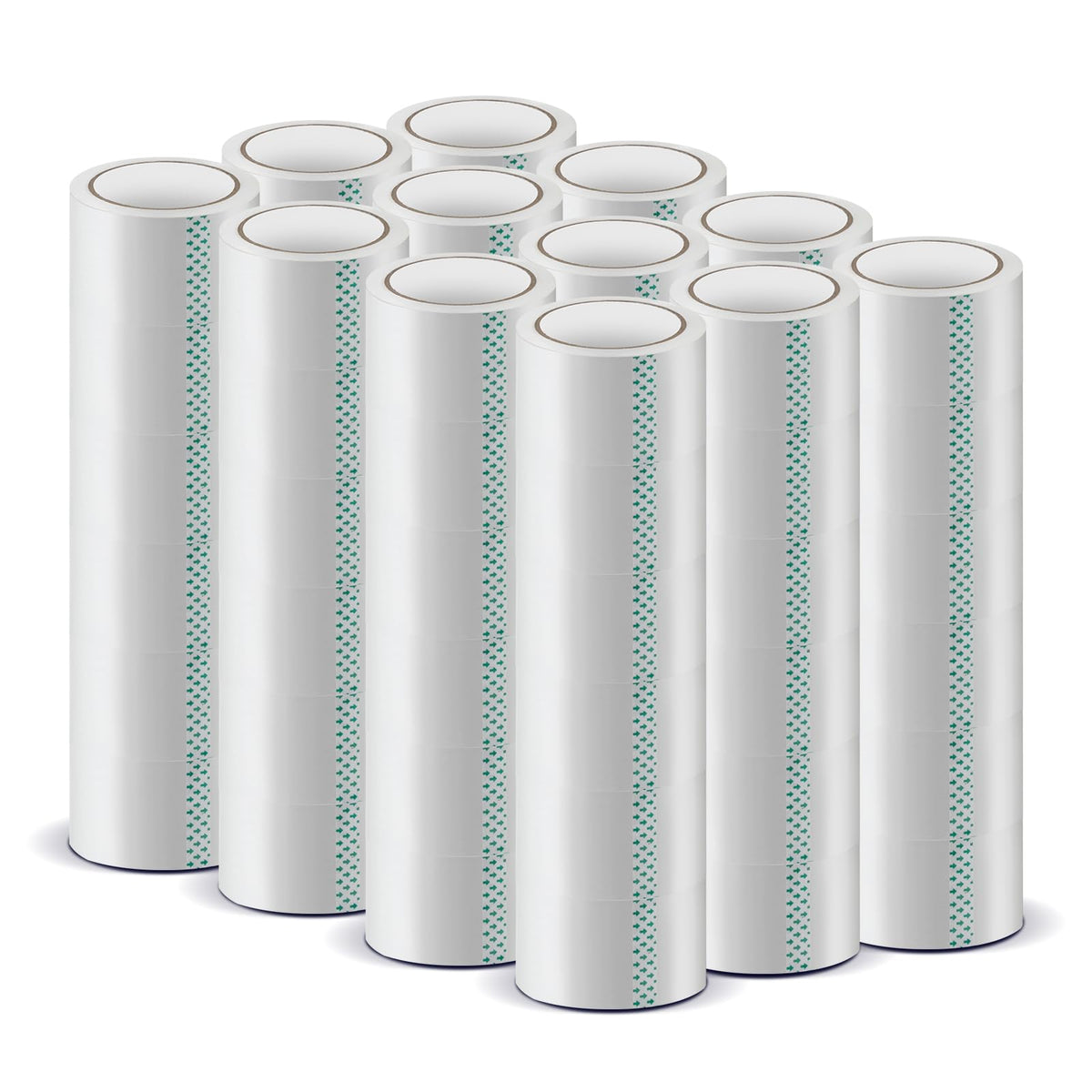 Tangkula Heavy Duty Packing Tape, 36 Rolls, Total 2362 Yards, 2.36 Inch x 65.6 Yards, 1.89 Mil, Clear Packing Tape Refills, 3" Core