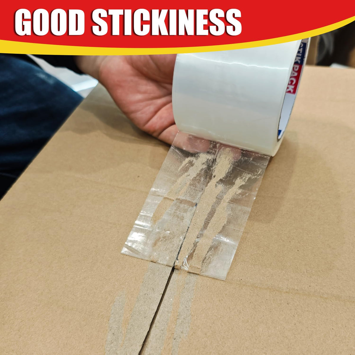 Wide Transparent Tape 6 inch x 110 Yards (330ft), Industrial Grade 6 inch Wide Clear Heavy Duty Packing Tape for Box Office Moving, Shipping and Mailing