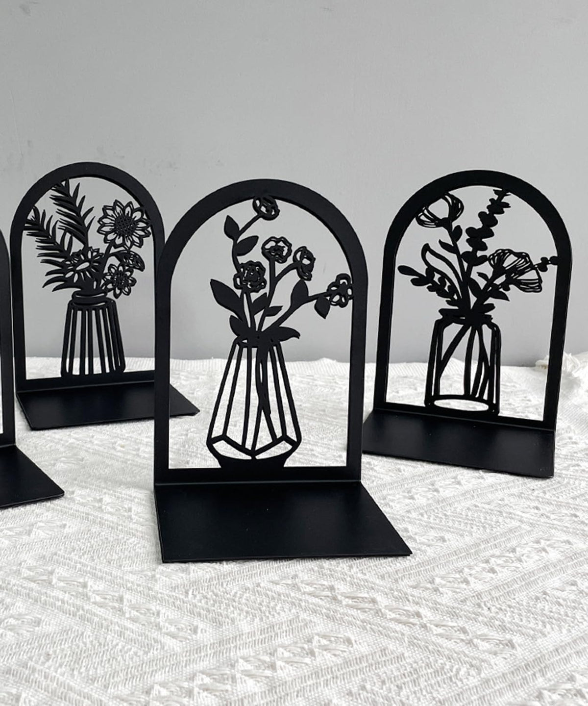 3 Pair Book Ends Decorative Bookends for Shelves 6.7x4.7x3.5 Inch