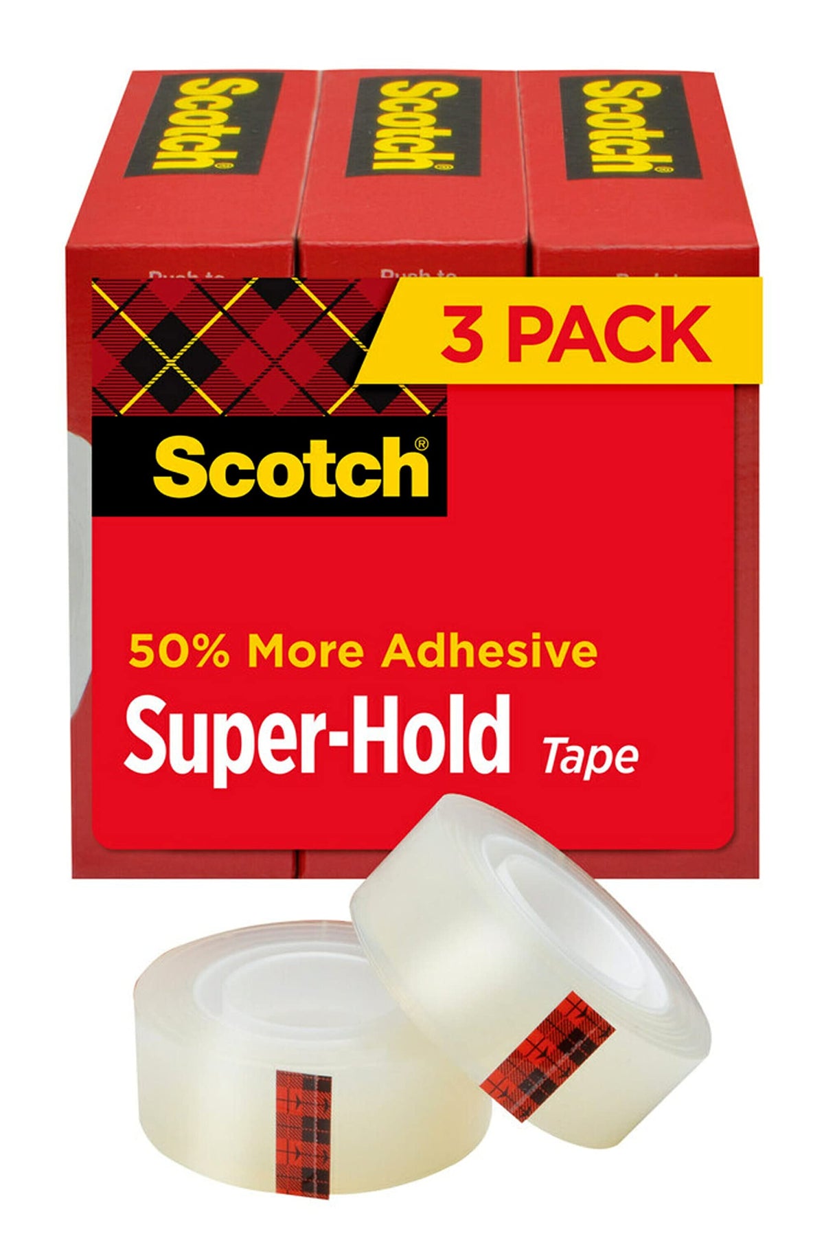 Scotch Super-Hold Tape, 6 Rolls, Transparent Finish, 50% More Adhesive, Trusted Favorite, 3/4 x 1000 Inches, Boxed (700K6)