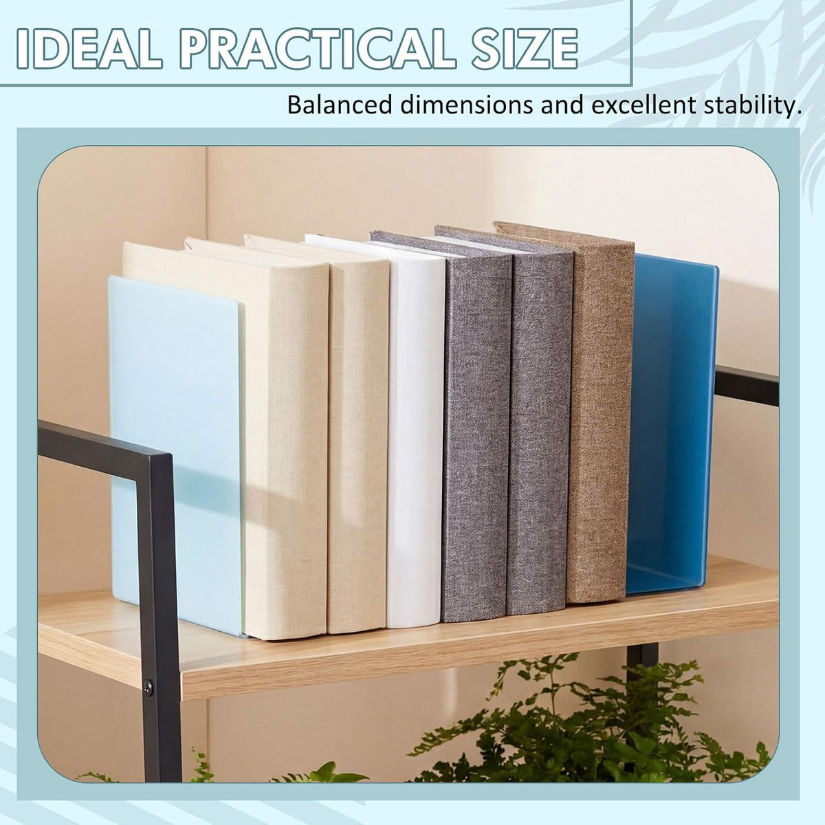 6Pcs Acrylic Bookends for Shelves Colorful Book Ends,Candy Colors