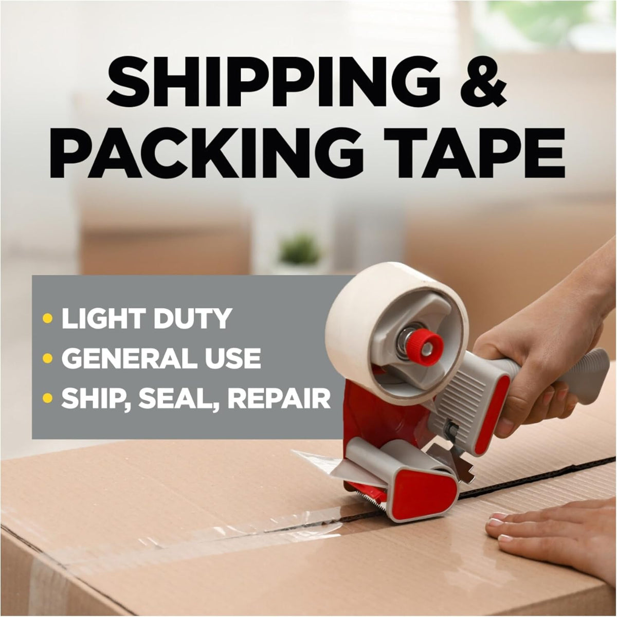 Scotch General Purpose Packing Tape Refill, 1.88 in x 54.6 yd, 6 Rolls