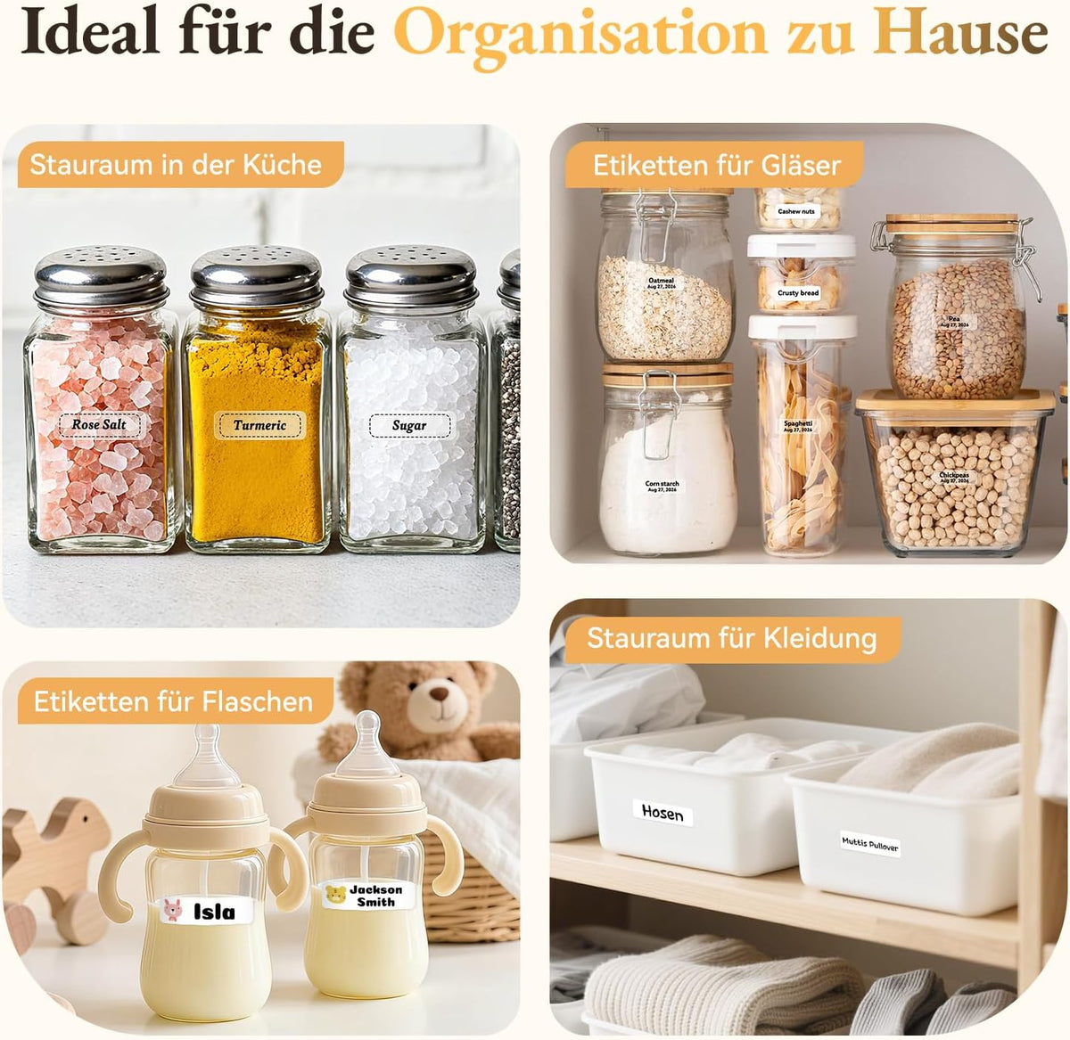 NIIMBOT D110/D11/D101 Labels, 0.55"×1.18" (14×30mm), 210 Labels/Roll, Clear