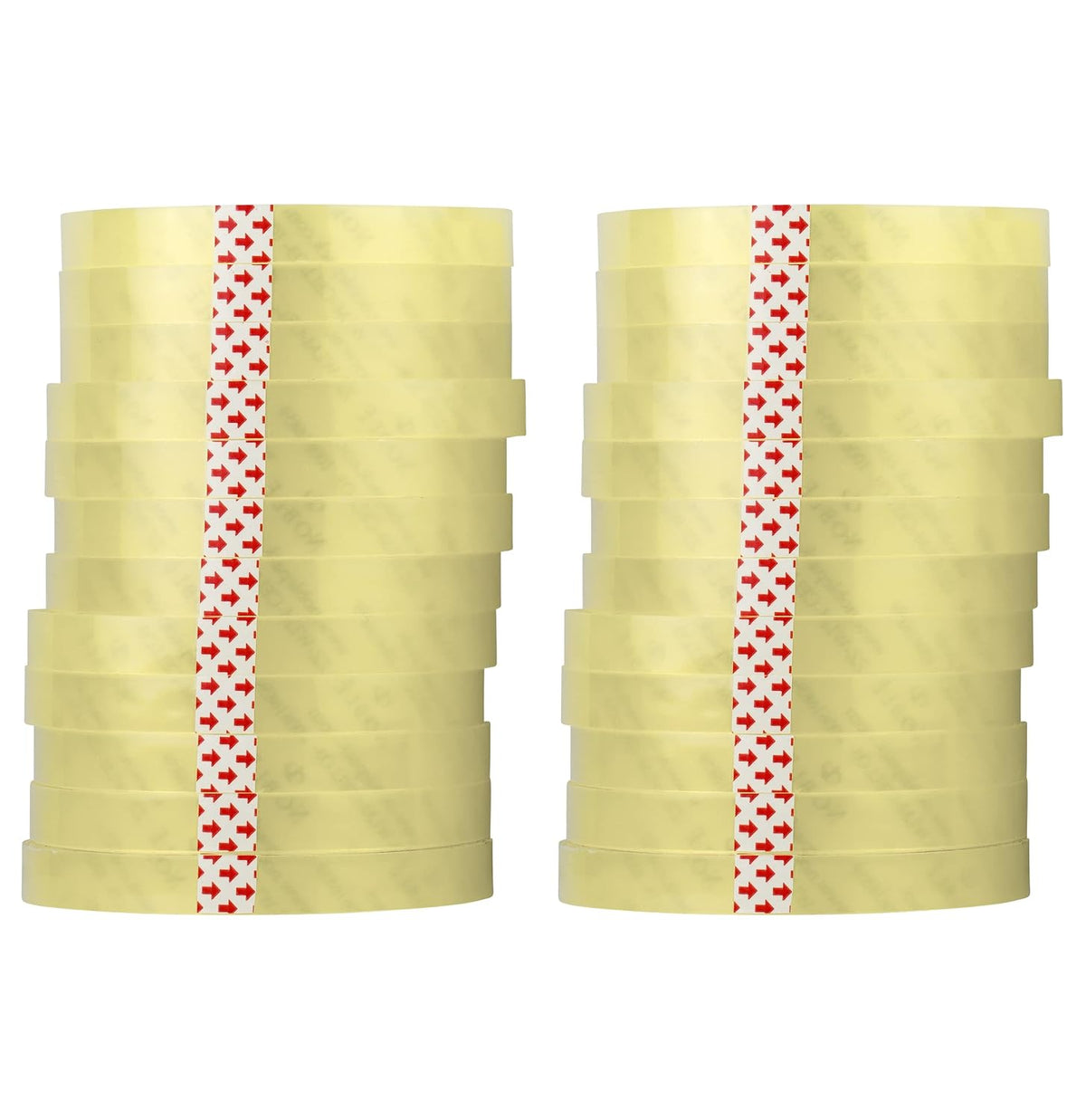 Noble Pack 24 Rolls Packaging Tape - 0.5 inch x 164 feet - Total 3936 feet Transparent Tape - Fits Tape Dispenser 3 inch Core - Gift Wrap Tape for Home or Office