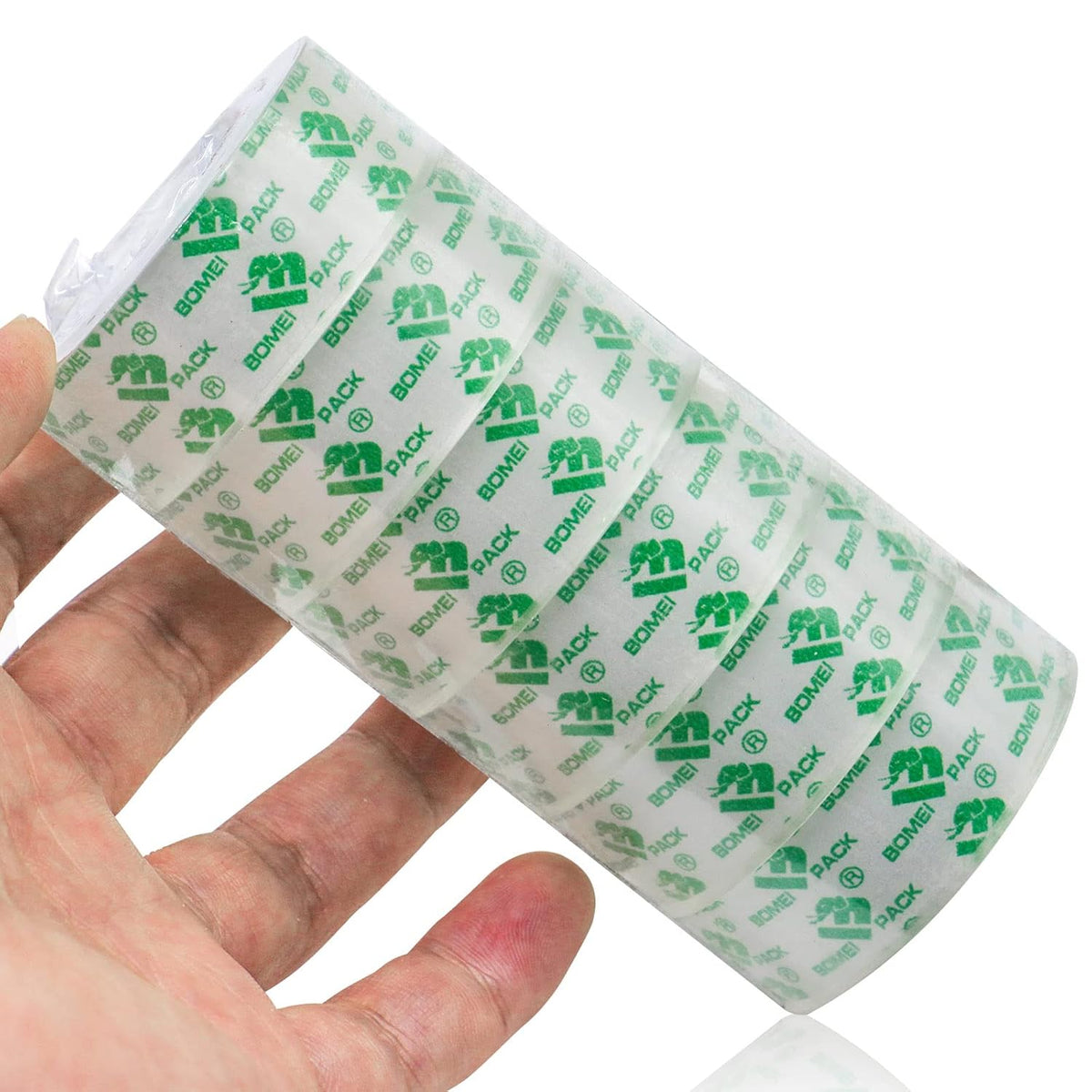 BOMEI PACK 96 Rolls Crystal Clear Transparent Tape, Stationery Tape Refills Rolls for Dispenser, 3/4 in x 900 in,1 inch Core, Gift Wrapping Clear Tape Bulk for Office, School and Home