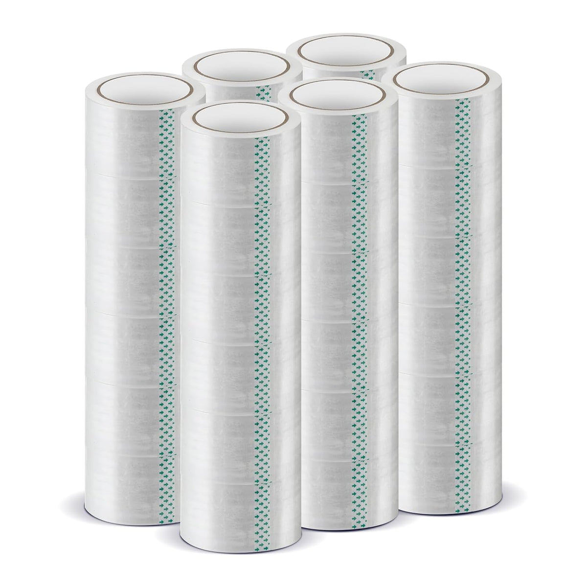 Tangkula Heavy Duty Packing Tape, 36 Rolls, Total 2362 Yards, 2.36 Inch x 65.6 Yards, 1.89 Mil, Clear Packing Tape Refills, 3" Core