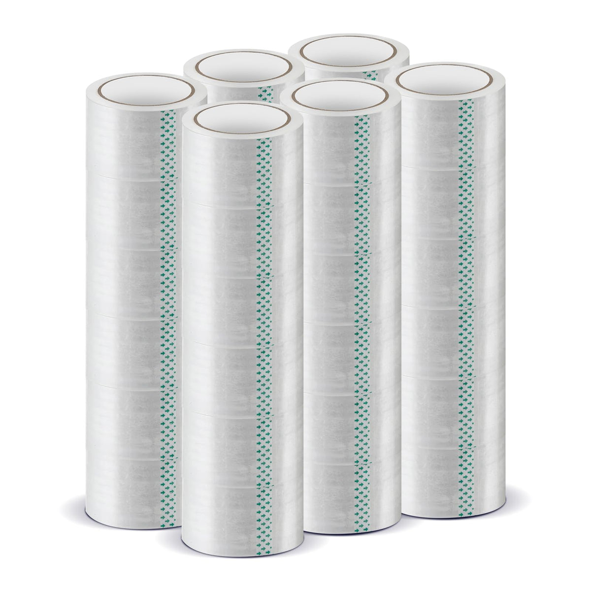 Tangkula Heavy Duty Packing Tape, 36 Rolls, Total 2362 Yards, 2.36 Inch x 65.6 Yards, 1.89 Mil, Clear Packing Tape Refills, 3" Core