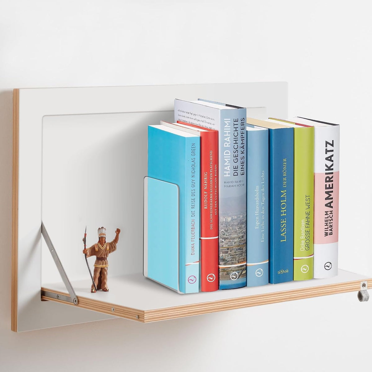 10 Pcs Clear Acrylic Bookends, Heavy Duty Book Ends for Shelves