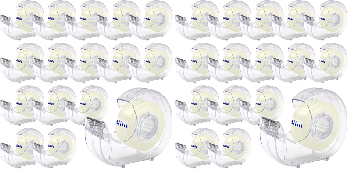 OWLKELA 40 Pcs Clear Tape Dispensers, 1 Inch White Core