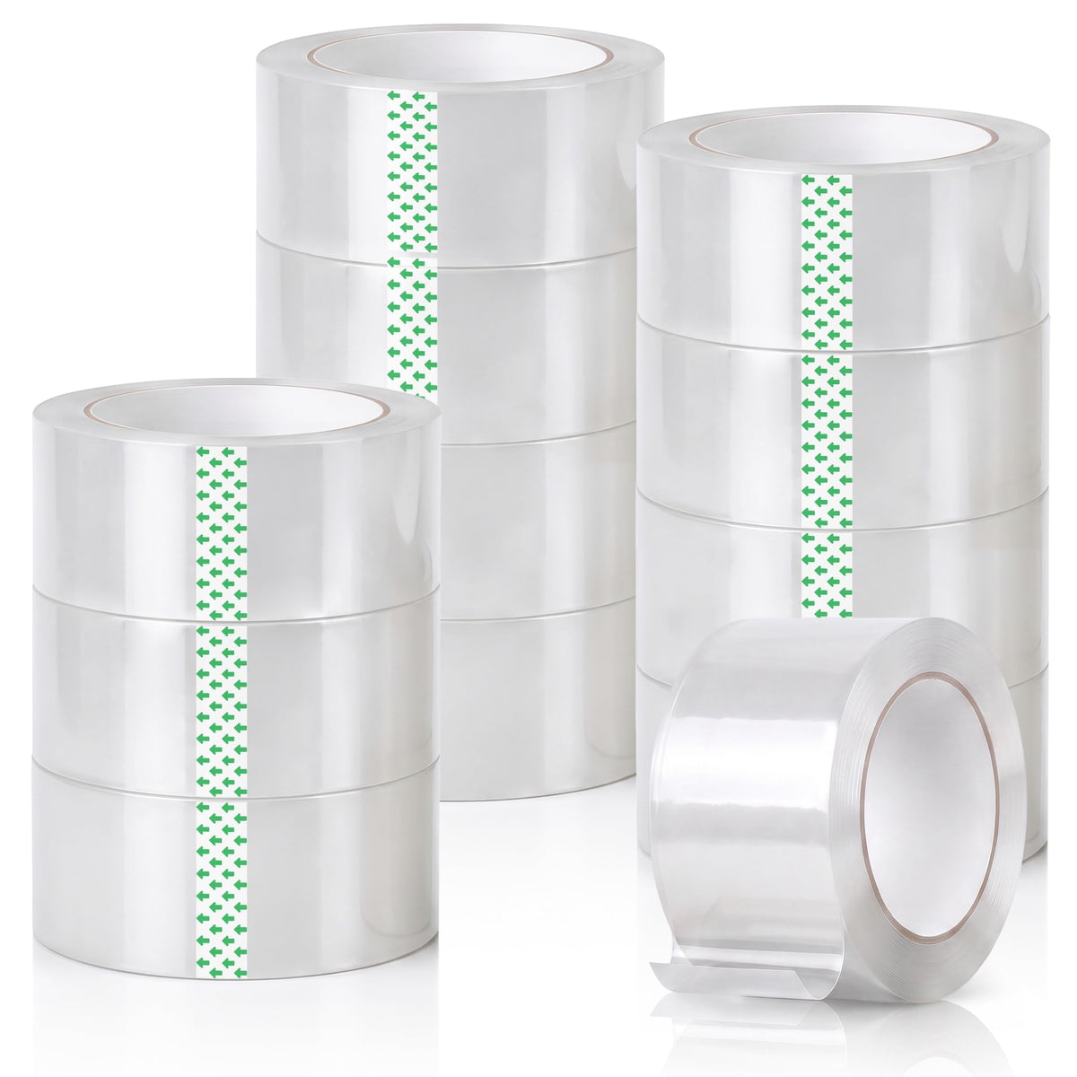 Clear Packing Tape, 110 Yards Heavy Duty Packaging Tape 12 Rolls
