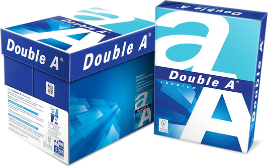 Double A Printing Paper A4 - 500 Sheets - 80GSM- Dimensions 8.3" x 11.7" - White