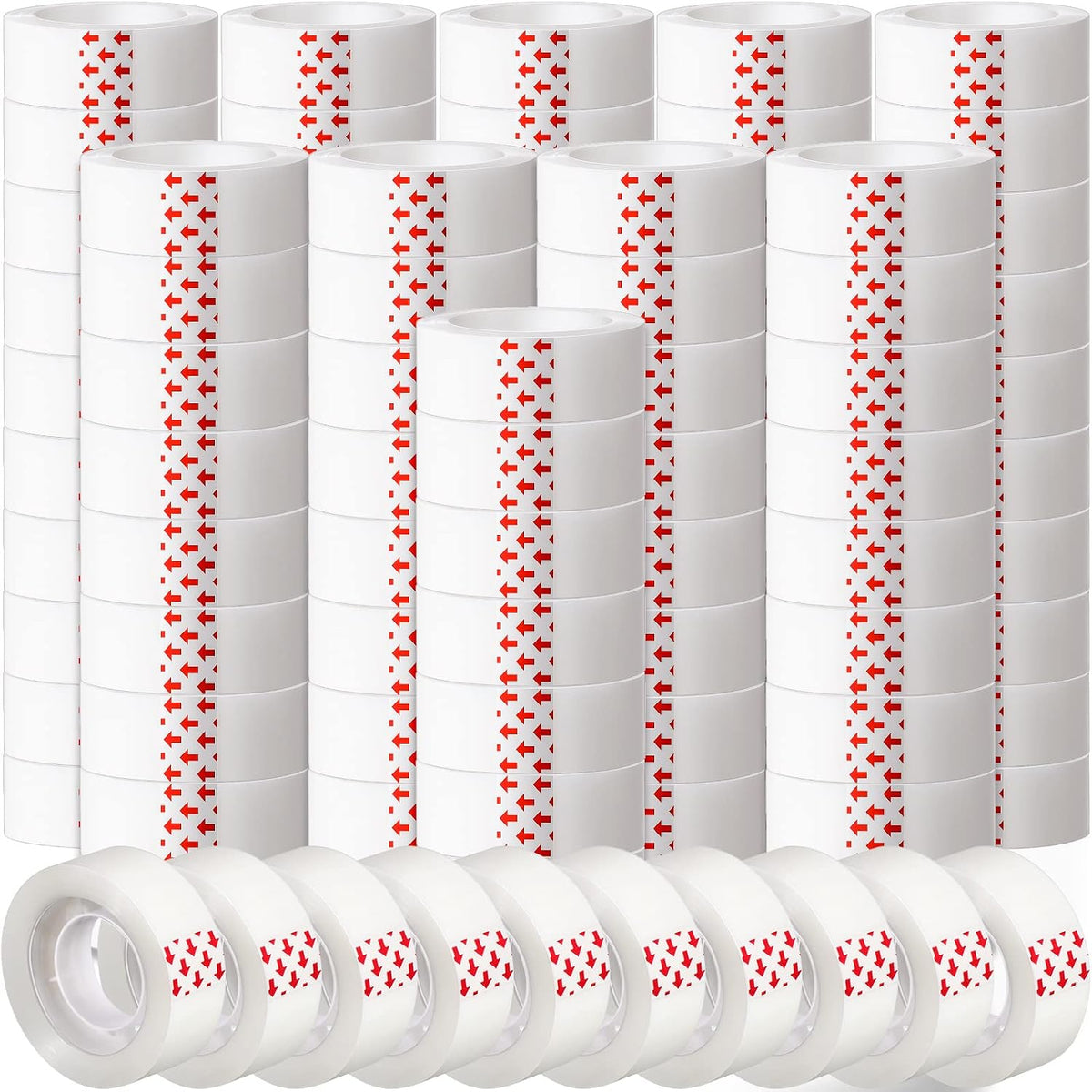 Yahenda Invisible Tapes, 96 Rolls 0.75x1000 Inches Clear Matte Finish Tape Refill for Dispenser for Office Home School Use, Engineered for Repairing Correction and Labeling