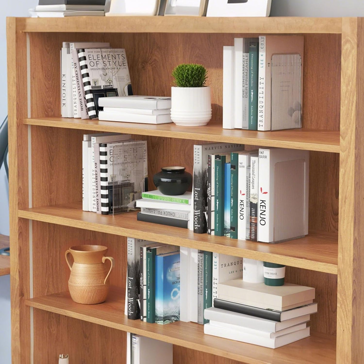 Book Ends for Shelves 8 Pcs Acrylic Bookends Clear