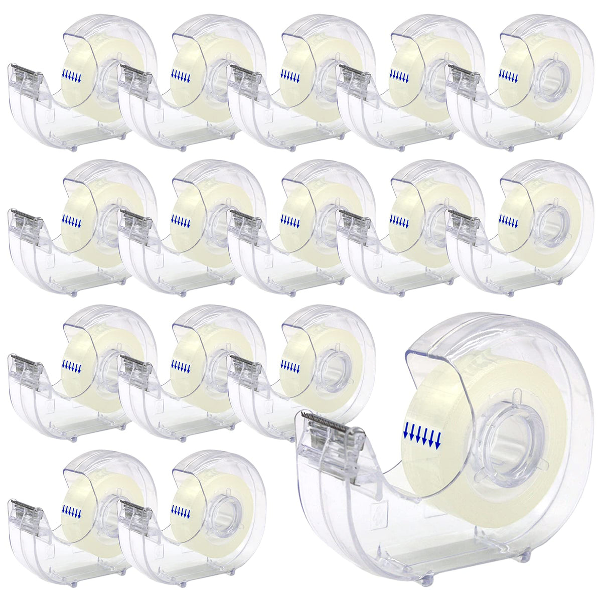 OWLKELA 32 Pcs Clear Tape Dispensers, 1 Inch Blue Core