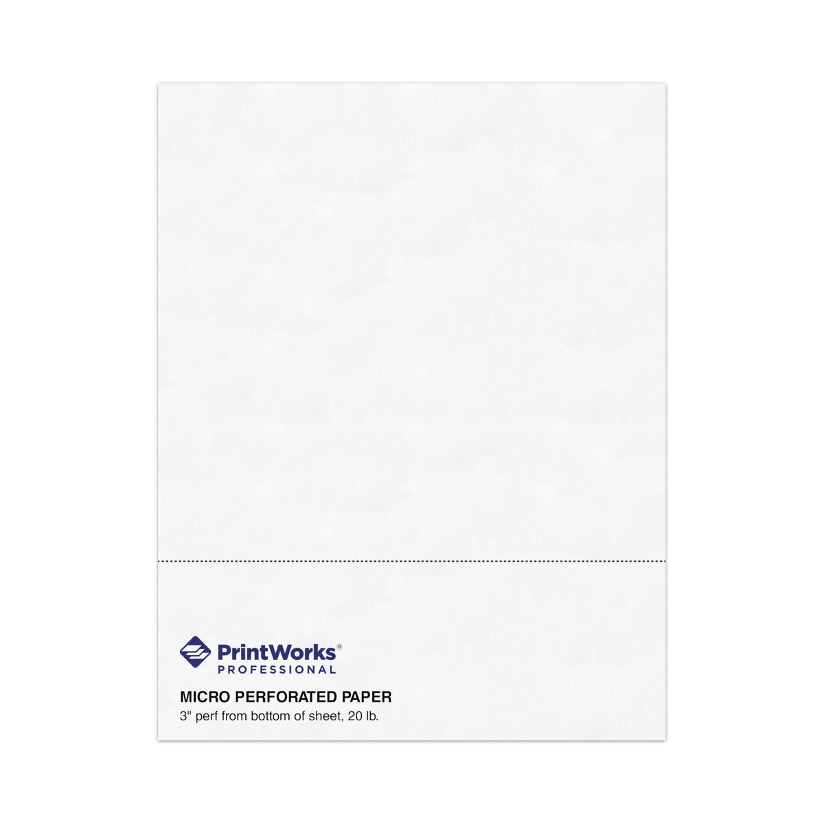 PrintWorks Professional 3 Part Perforated Paper 8.5” x 11” - Perfect For W-2, 1099, & Statement Use - Made in the USA - 2500 Sheets - 24 lb - Printer Compatible - White (04122C)