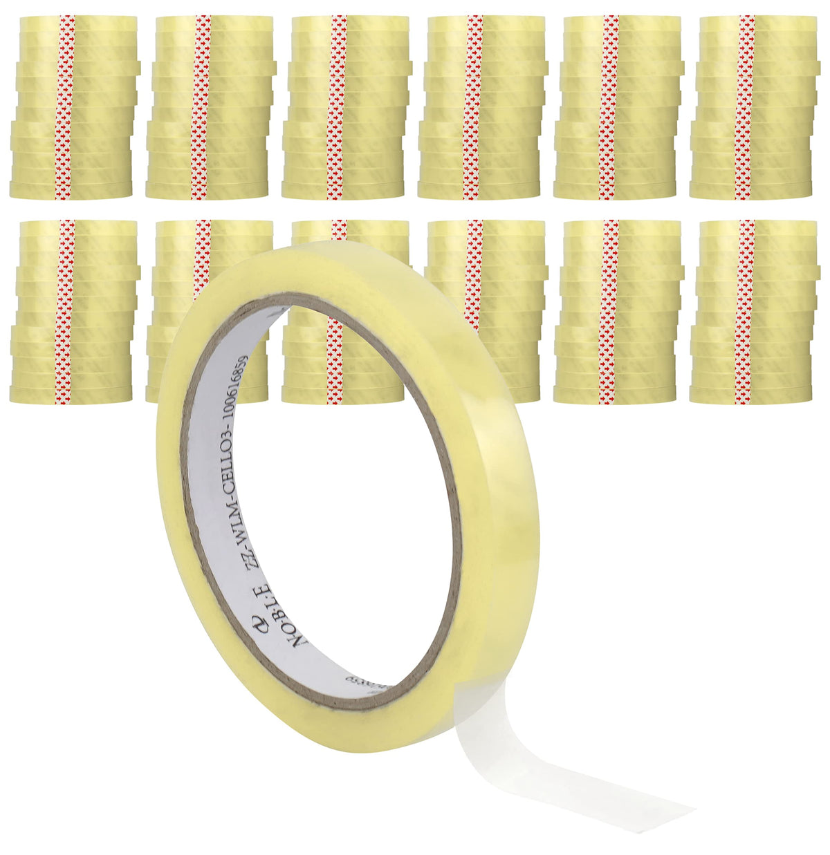 Noble Pack 24 Rolls Packaging Tape - 0.5 inch x 164 feet - Total 3936 feet Transparent Tape - Fits Tape Dispenser 3 inch Core - Gift Wrap Tape for Home or Office