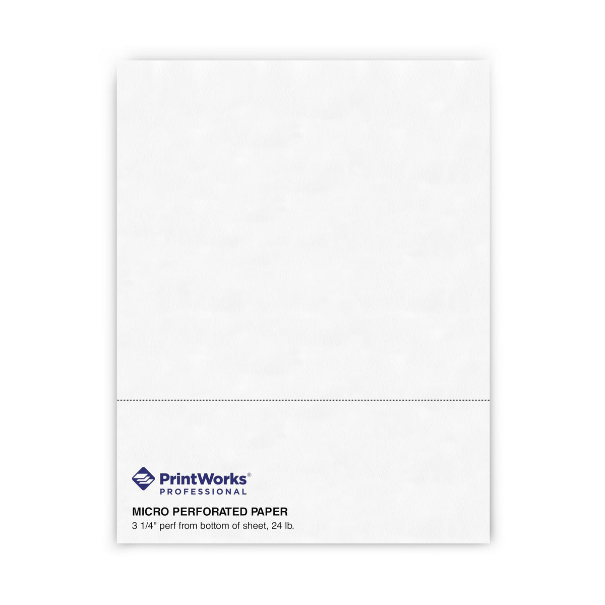 PrintWorks Professional 3 Part Perforated Paper 8.5” x 11” - Perfect For W-2, 1099, & Statement Use - Made in the USA - 2500 Sheets - 24 lb - Printer Compatible - White (04122C)
