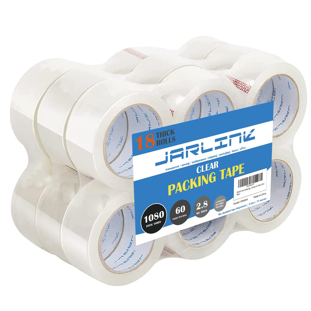JARLINK 36 Rolls Clear Packing Tape, Heavy Duty Packaging Tape