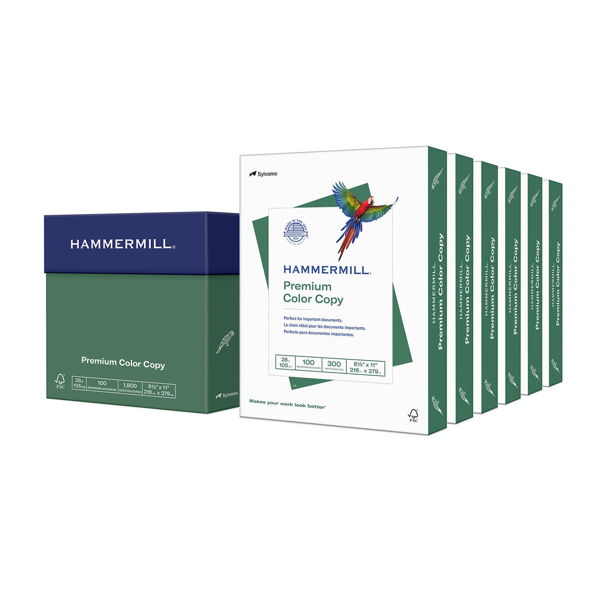 Hammermill Printer Paper, Premium Color 28 lb Copy Paper, 8.5 x 11-1 Ream (500 Sheets) - 100 Bright, Made in the USA, 102467R