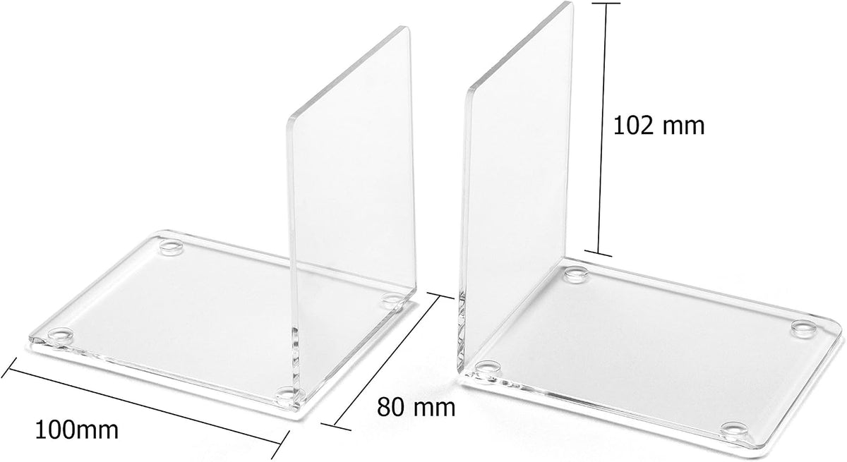 OSCO Clear Acrylic Very Small Bookends, ABE-2
