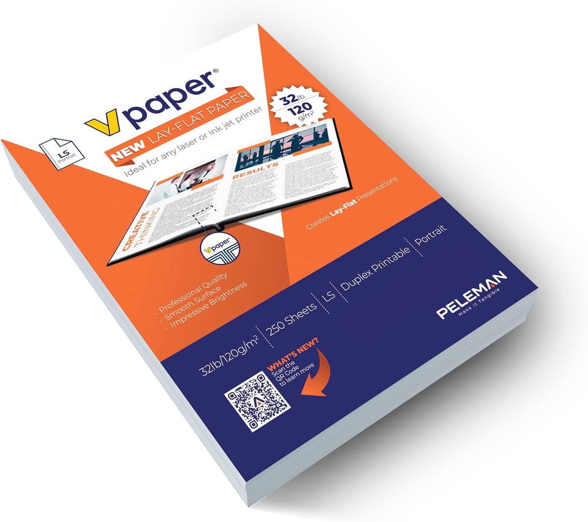 Unibind 8.5 x 11 Layflat Printer Paper | Premium 32 lb | 1 Ream – 250 Sheets | 100 Bright | Duplex Ready Laser & Inkjet Compatible – Ideal for Thermal Binding | 120gsm (Potrait, 1Ream =250 sheets)