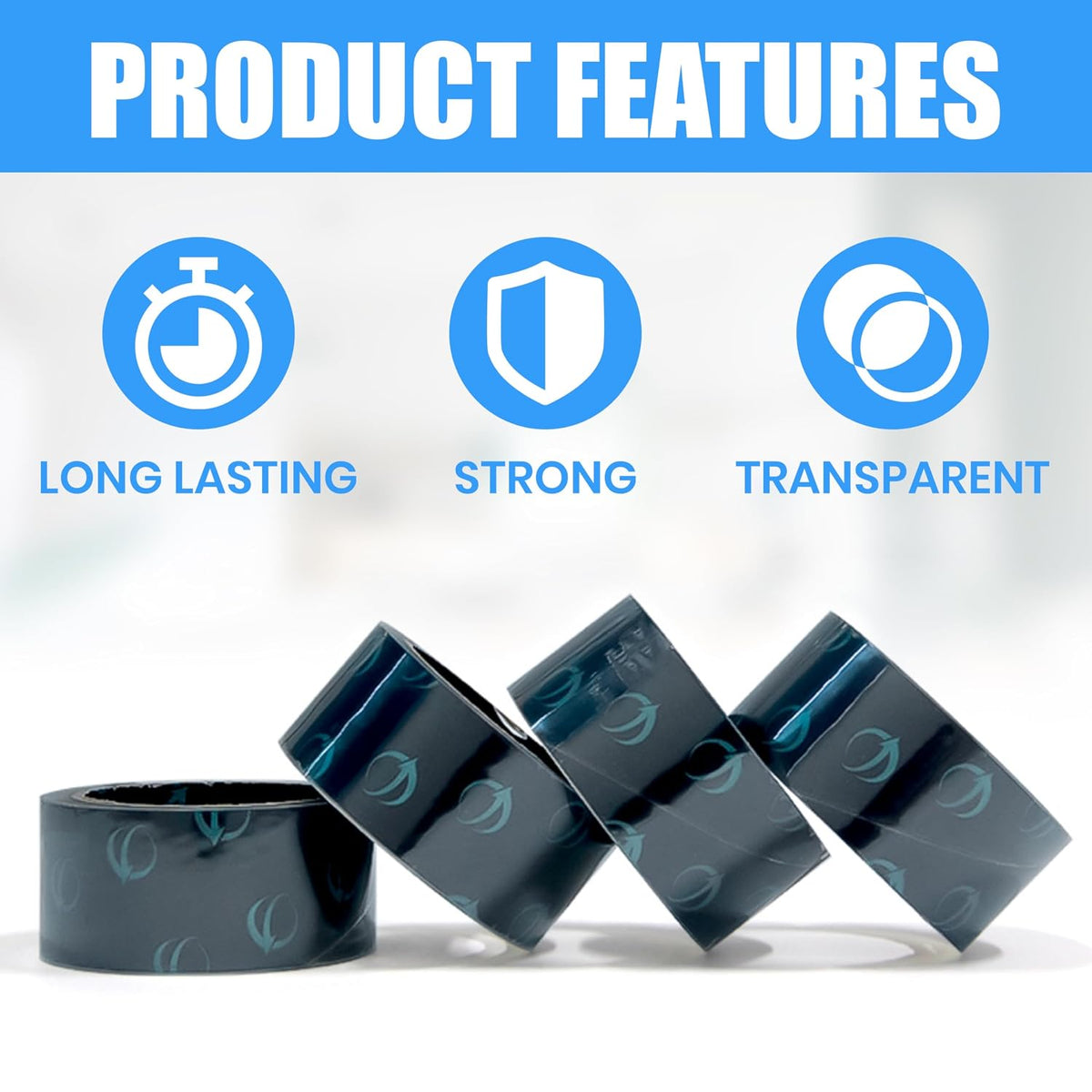 Clear Packing Tape, 12 Rolls Heavy Duty Packaging Tape for Shipping Packaging Moving Sealing, Thicker Clear Packing Tape, 1.88 Inches Wide, 60 Yards Per Roll
