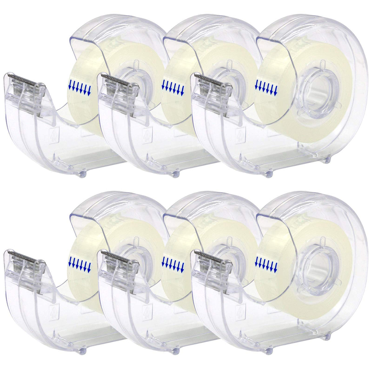 OWLKELA 40 Pcs Clear Tape Dispensers, 1 Inch White Core