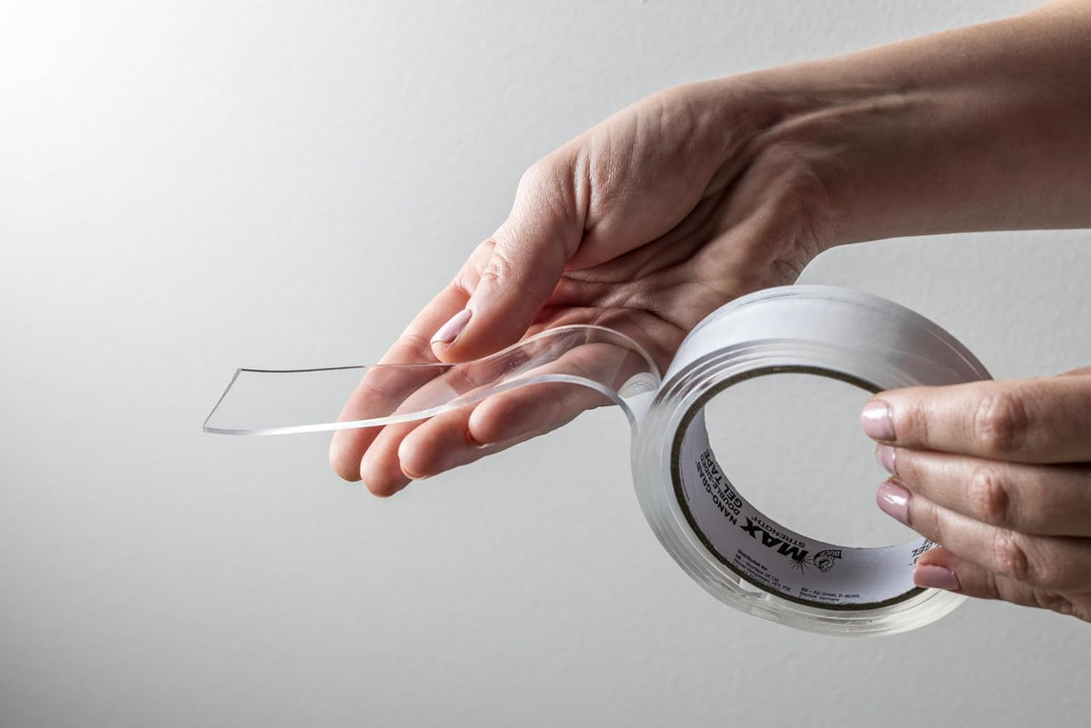 Duck Max Strength Double-Sided Tape with Nano-Grab Technology, 2 Rolls