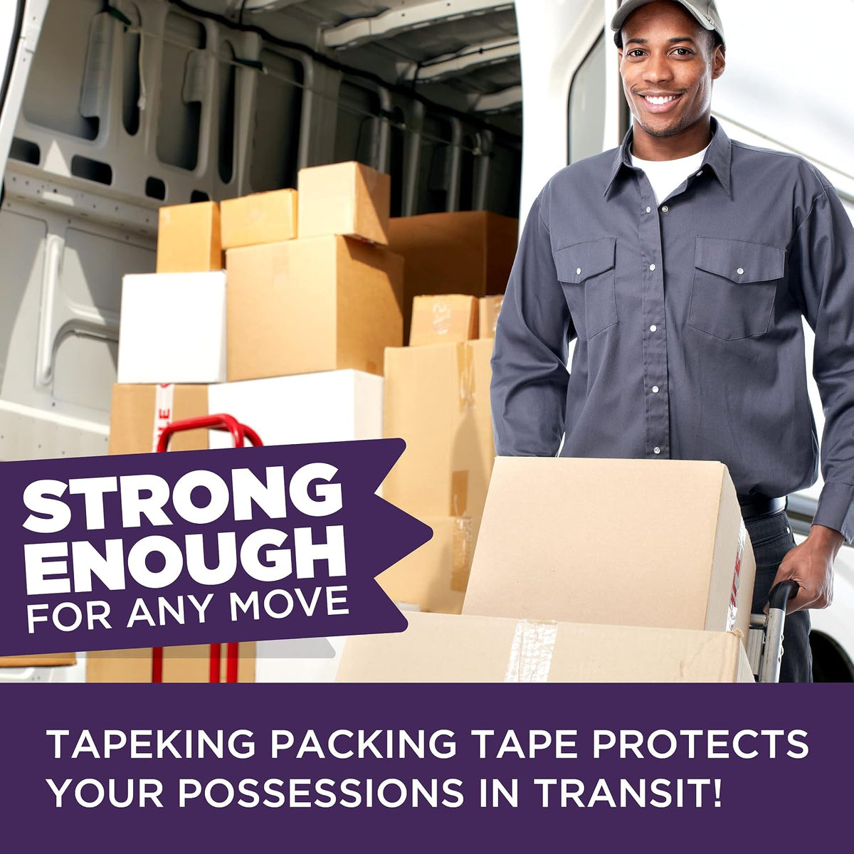 Tape King Clear Packing Tape Ultra Thick | 60 Yards Per Roll (6 Rolls) | 2 Inch Wide Heavy Duty Packing Tape 3.2mil Strong Adhesive for Moving Boxes, Shipping Cartons, Office Use, Sealing (360 Yards)