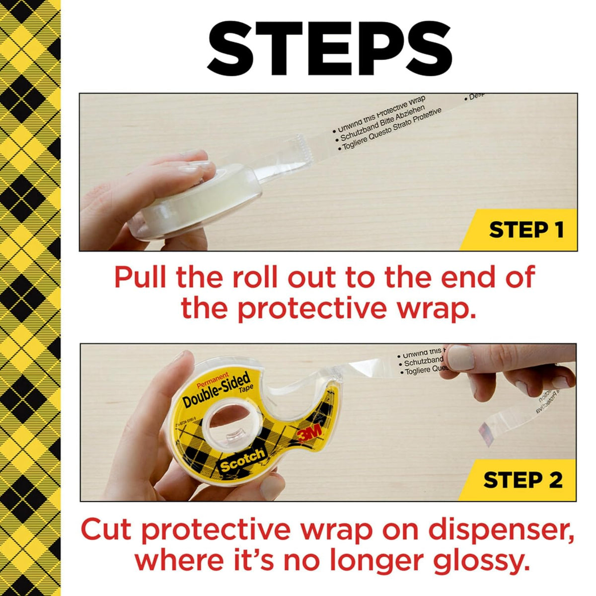Scotch Double Sided Tape, 0.75 in. x 1296 in., 2 Refill Tape Rolls