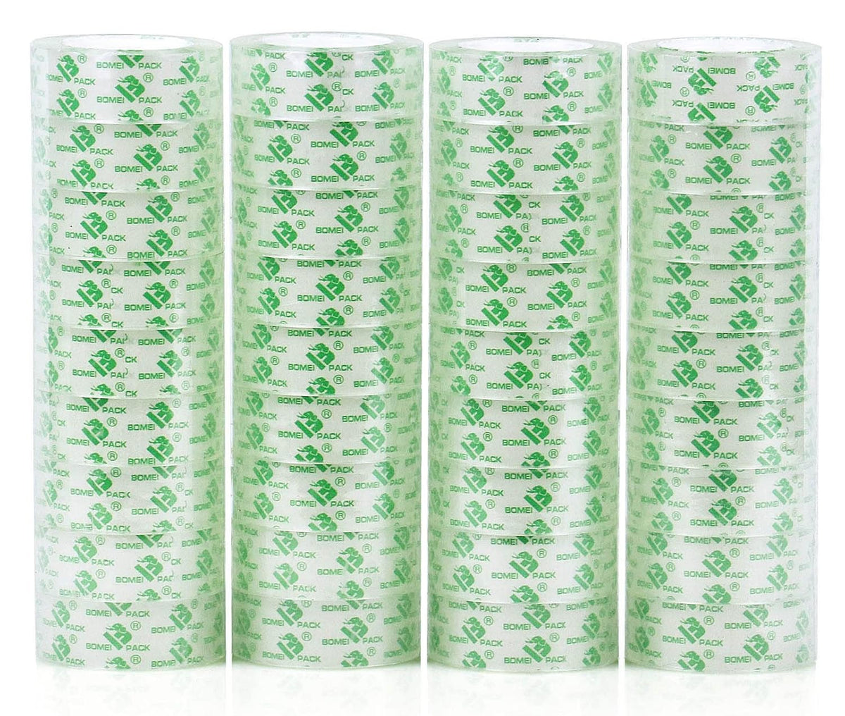 BOMEI PACK 36Rolls Crystal Clear Tape for Gift Wrapping, Transparent Tape Refills for Dispenser, Office Tape for Home and School, 3/4Inch x 1000 inch