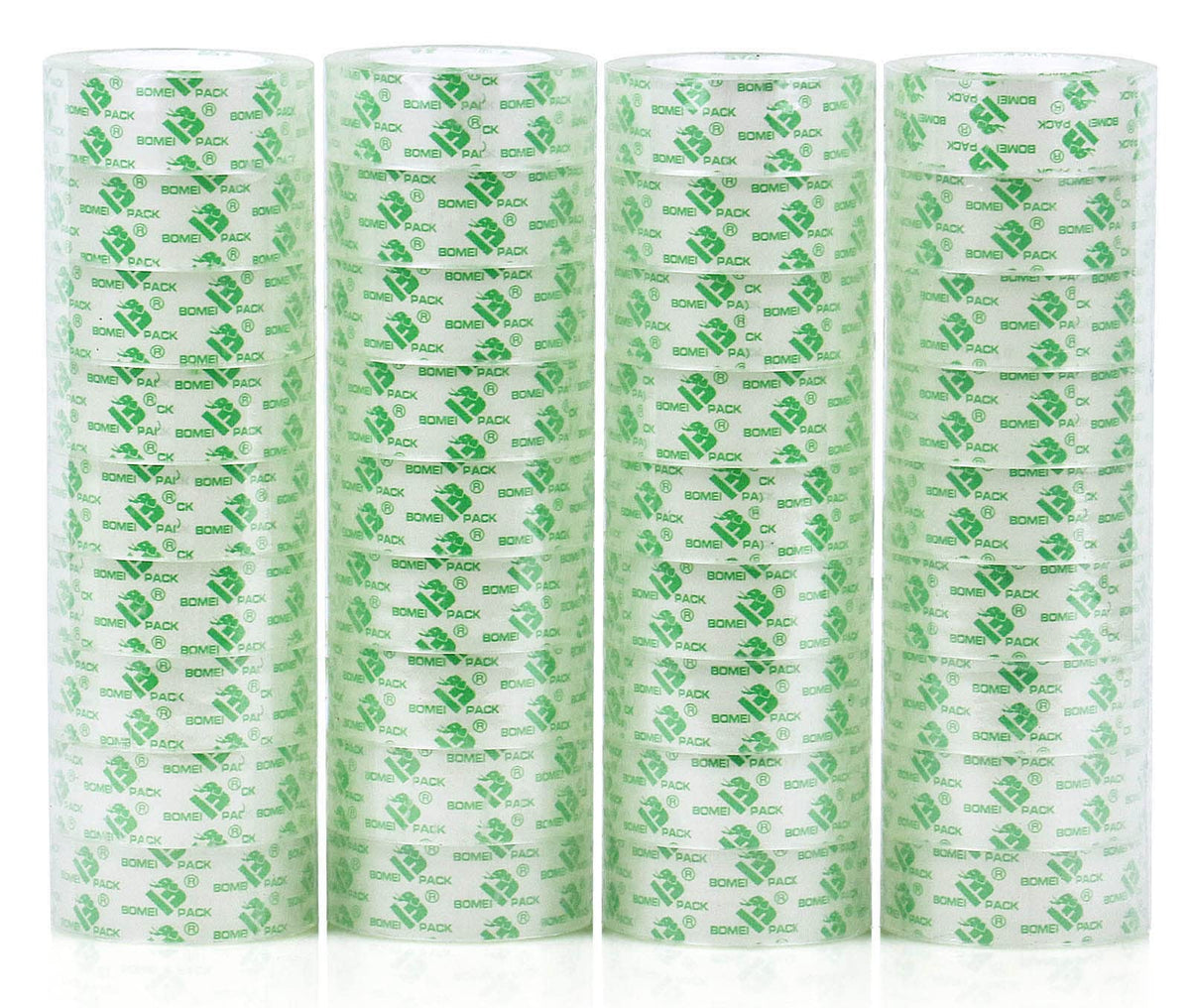 BOMEI PACK 36Rolls Crystal Clear Tape for Gift Wrapping, Transparent Tape Refills for Dispenser, Office Tape for Home and School, 3/4Inch x 1000 inch
