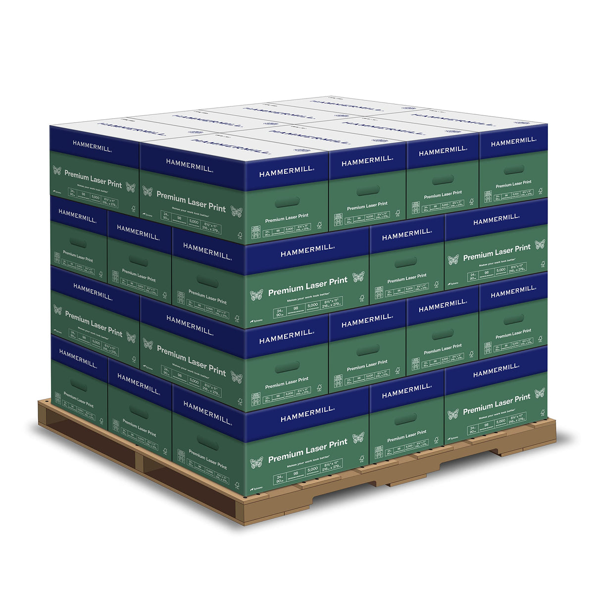 Hammermill Premium Laser Print Paper, 24 lb Copy Paper, 8.5 x 11 Letter Size, 3 Hole - 1 Ream (500 Sheets) - 98 Bright