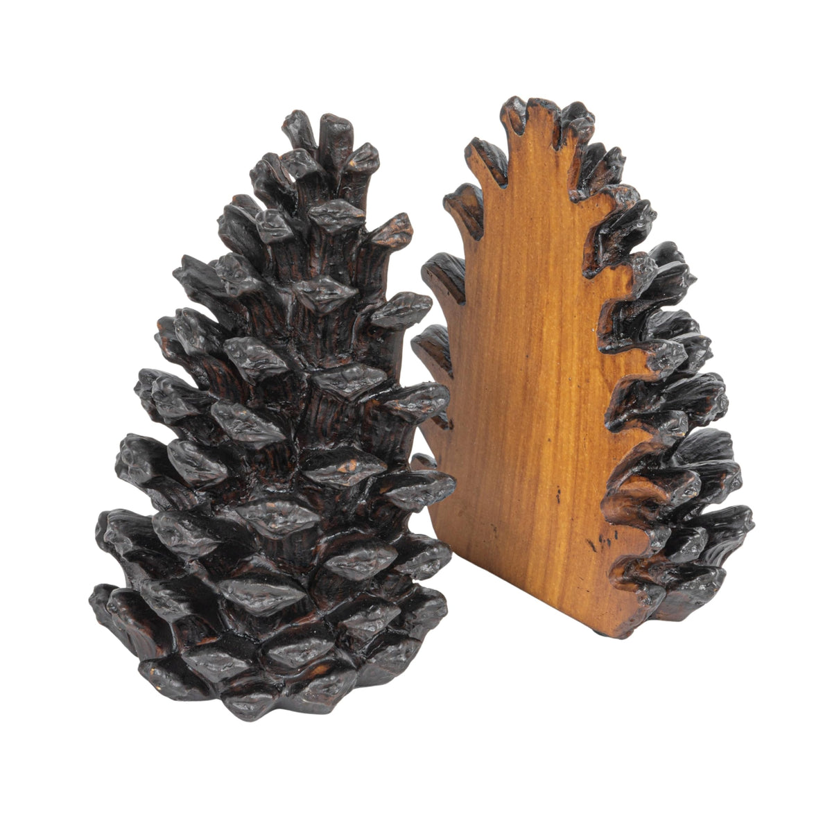 Creative Co-Op Pinecone Shaped Resin Bookends (Set of 2 Pieces)