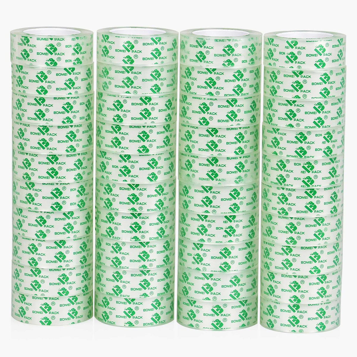 BOMEI PACK Crystal Clear 40 Rolls Transparent Tape Refills Rolls 3/4-Inch x 1000 inch, 1 inch Core, Clear Gift Wrapping Tape Refill Roll for Office, Home, School