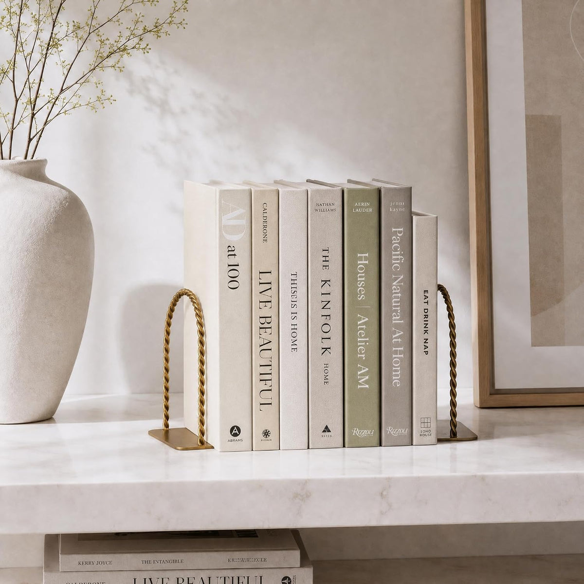 Decorative Bookends for Shelves - Stylish Set of 2 Book Ends