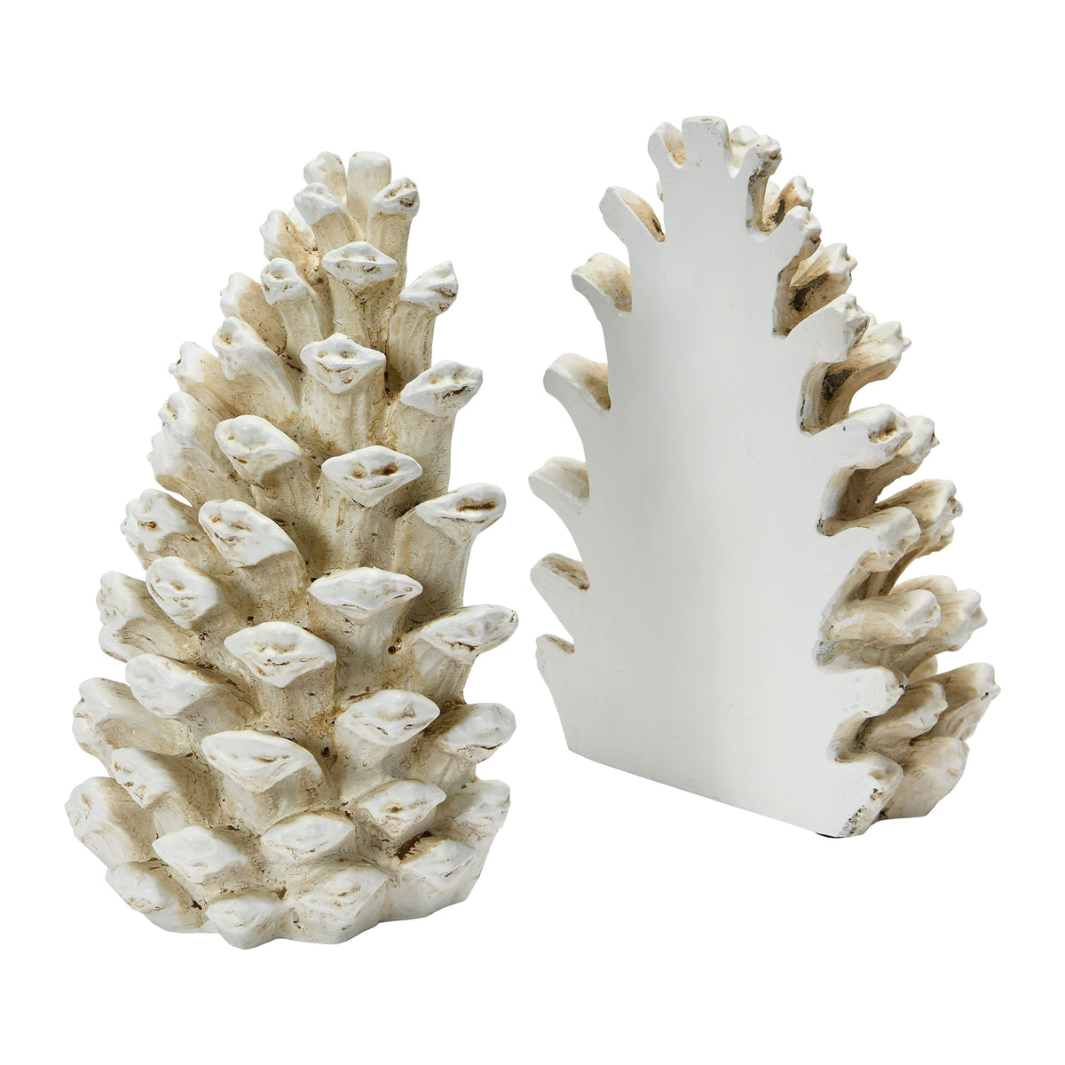 Creative Co-Op Pinecone Shaped Resin Bookends (Set of 2 Pieces)