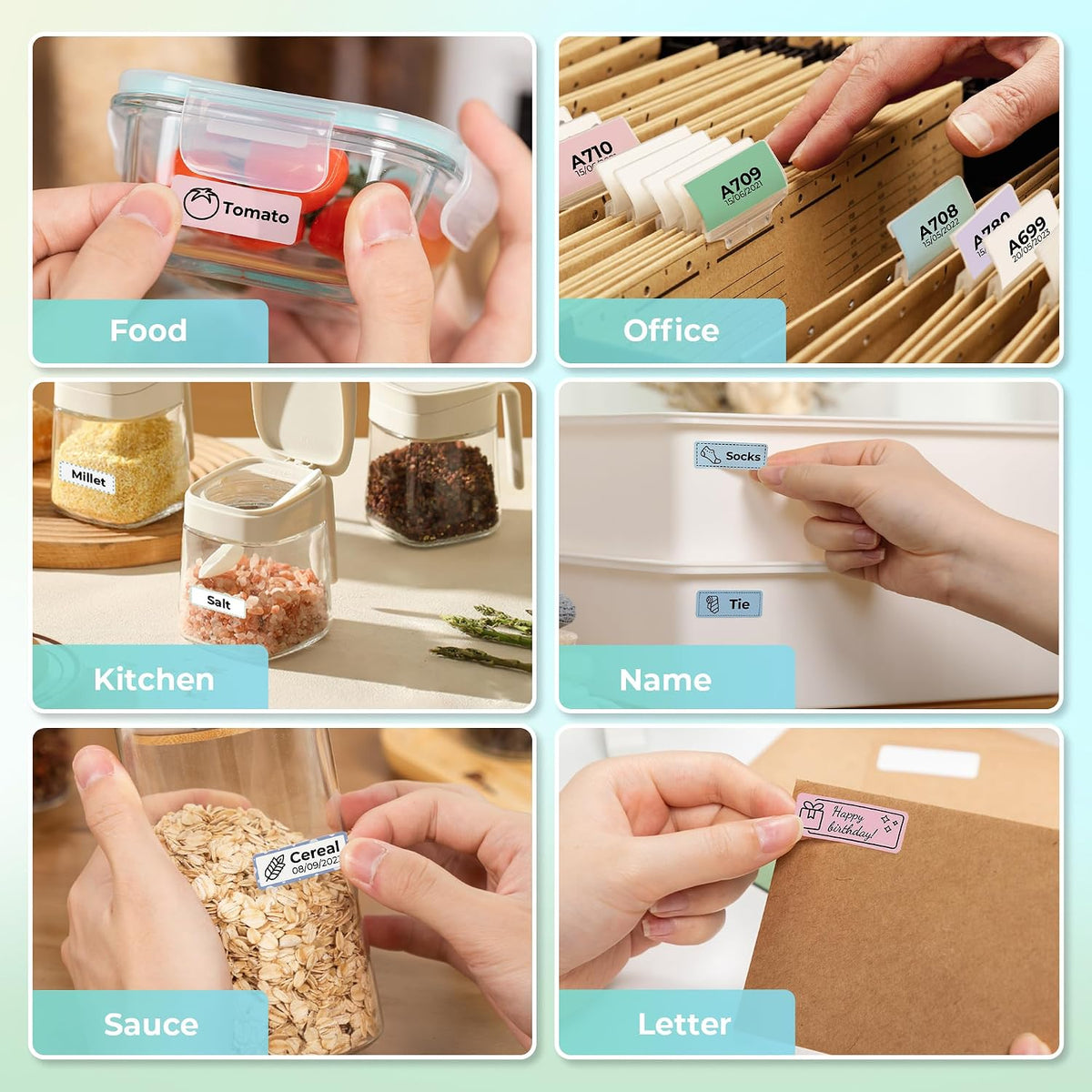 NELKO Genuine P21 Label Maker Tape,14x40mm, 3-Roll, Transparent