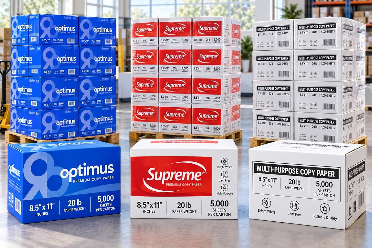 Multipurpose Copy and Print Paper, 8.5 x 11, 92 Bright, 20lb – 1 Pallet / 40 Cases (200,000 Sheets)