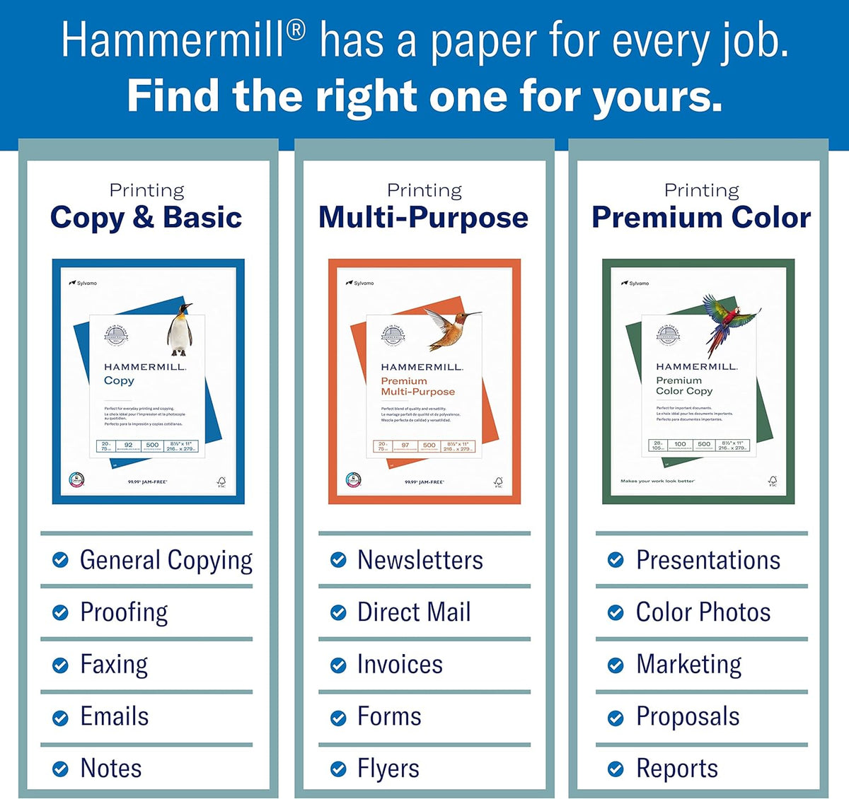 Hammermill Printer Paper, Premium Laser Print 32 lb, 8.5 x 11-8 Ream (4000 Sheets) - 98 Bright, Made in The USA, 104646C