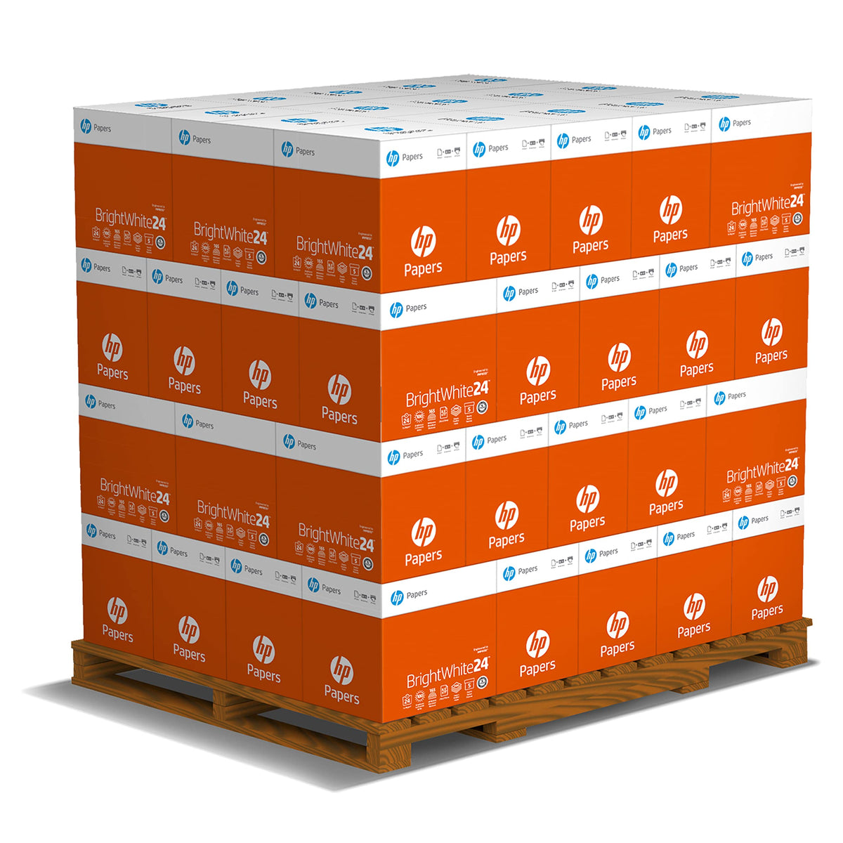 HP Papers | 8.5 x 11 Paper | BrightWhite 24 lb |5 Ream - 2500 Sheets| 100 Bright | Made in USA - FSC Certified | 203000C