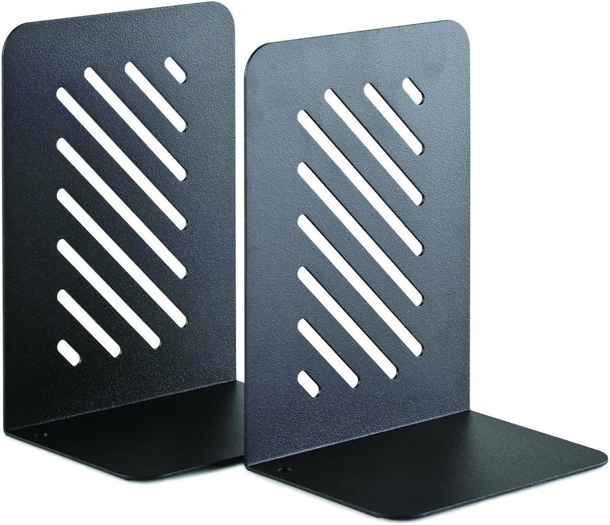 STEELMASTER by BankSupplies 10-Inch Heavy Duty Bookends | Scratch Resistant Finish | Heavy Gauge Material | Non-Slip Padded Base Protection | For Office, Bookshelves, Binders & Books