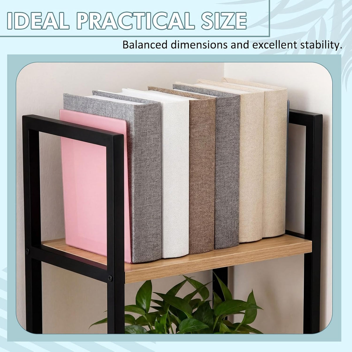 6Pcs Acrylic Bookends for Shelves Colorful Book Ends,Bohemian Colors