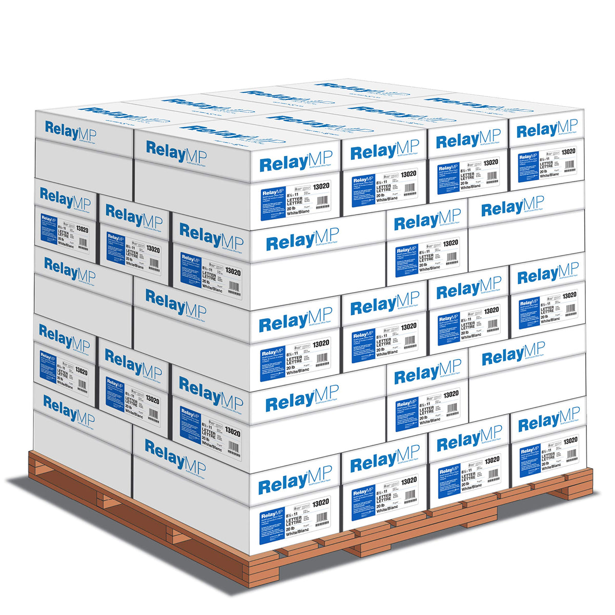Relay MP, Multipurpose Copy Paper, 20lb, 8.5 x 11, 92 Bright - 10 Ream Carton / 5,000 Sheets (013020C)