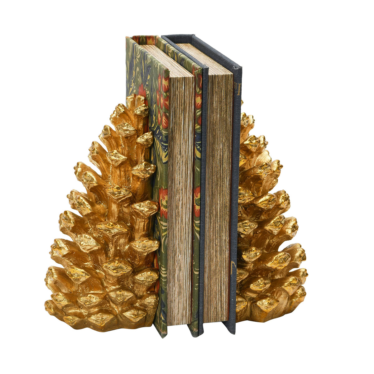 Creative Co-Op Pinecone Shaped Resin Bookends (Set of 2 Pieces)